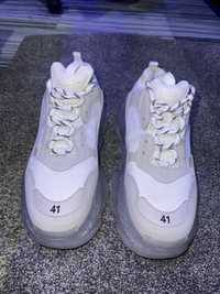 Baleanciaga triple S clear sole white