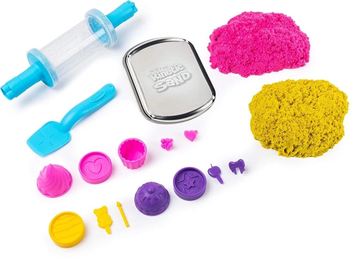 Комплект с кинетичен пясък Spin Master Kinetic Sand Сладкиши. Несъхнещ