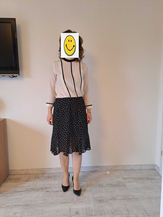 Fusta cu buline eleganta clasica office vara S