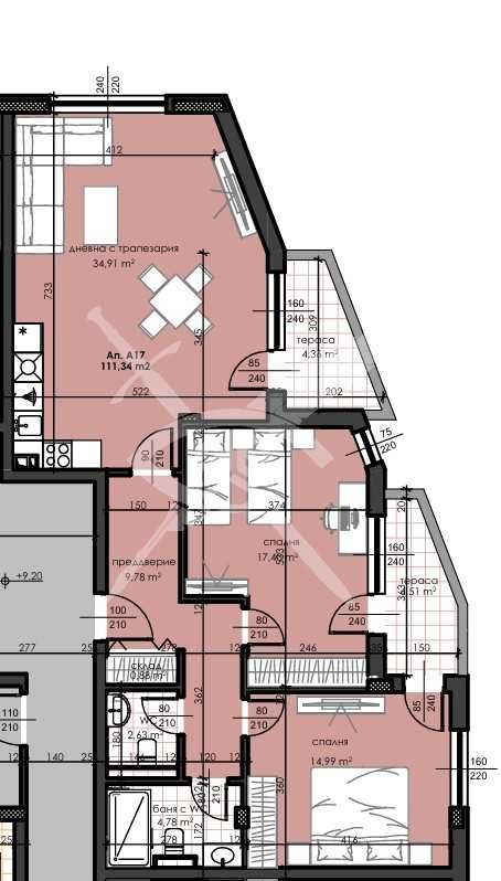 Продава се Тристаен апартамент в Асеновград - 111 кв.м за 1104 €/кв.м - Снимка #1