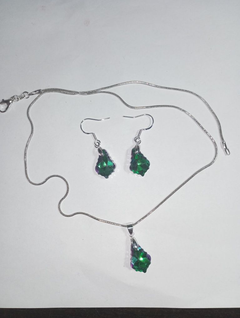 Set cercei și colier argint 925 cu cristale
