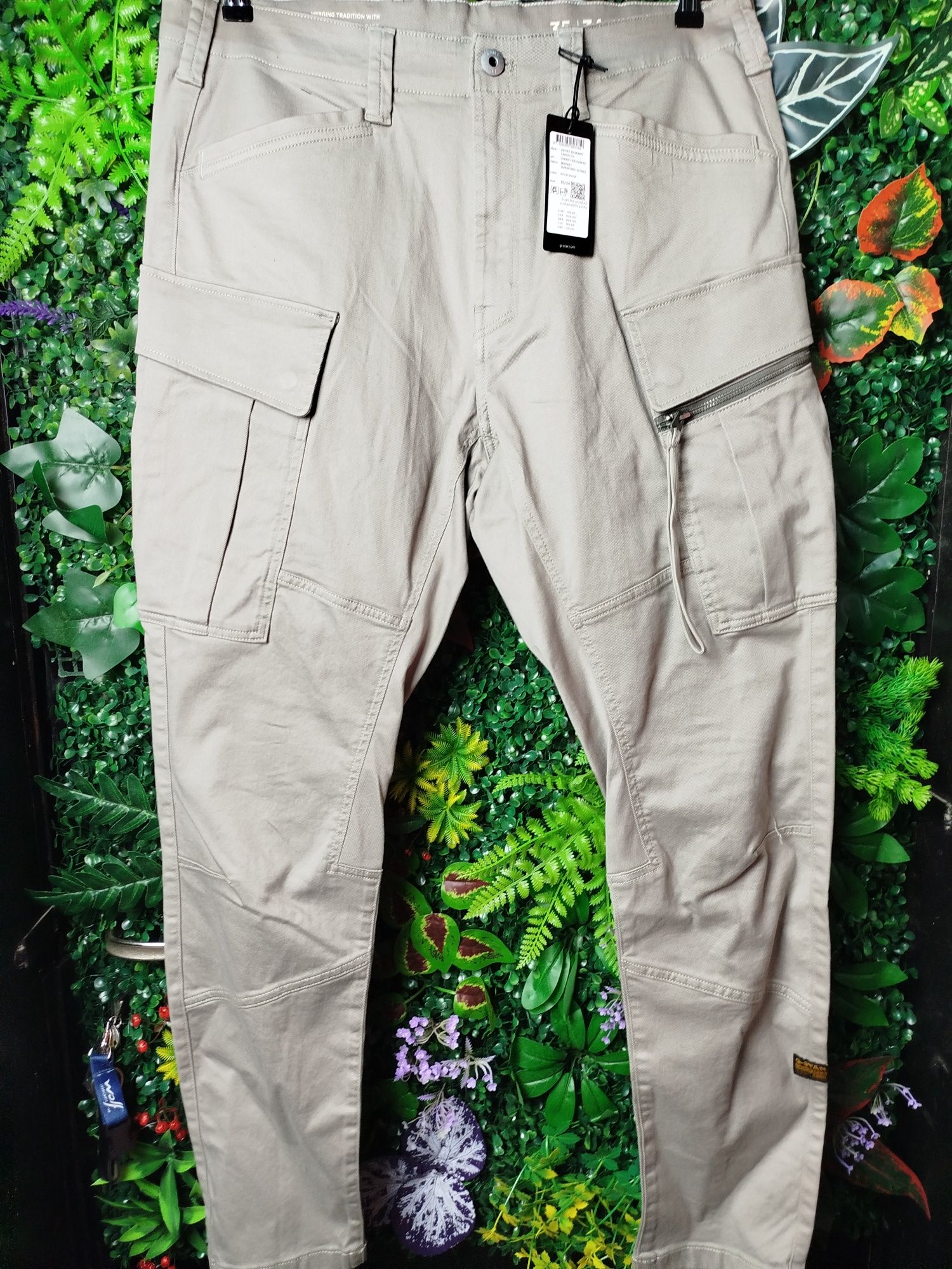 Оригинален карго панталон G-Star Raw Zip 3D Skinny W31 W32 W35 W36 нов
