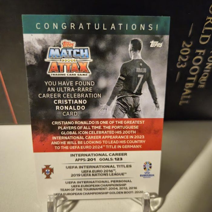 Cristiano Ronaldo Topps Celebration Card