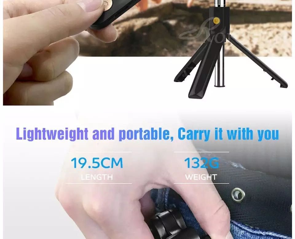 ХИТ Безжичен селфи стик трипод монопод с Bluetooth за телефон камера