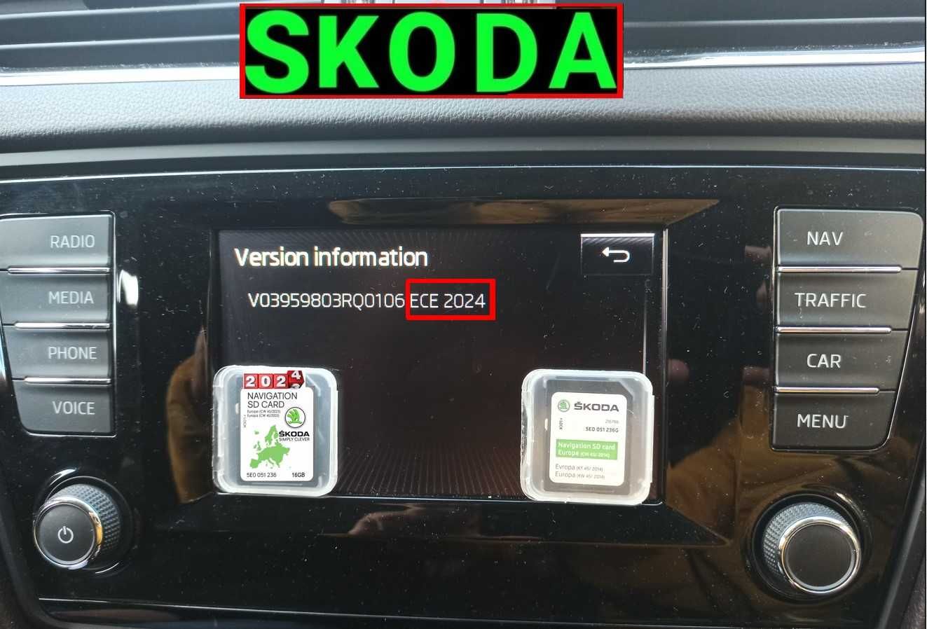 2024 SD карта за навигация Шкода Skoda Octavia Yeti Amundsen 5E0051236