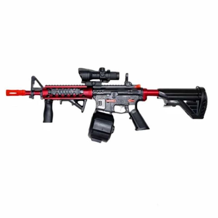 Комплект Детски бластер с меки гел топчета Orbeez, с батерия, Черен