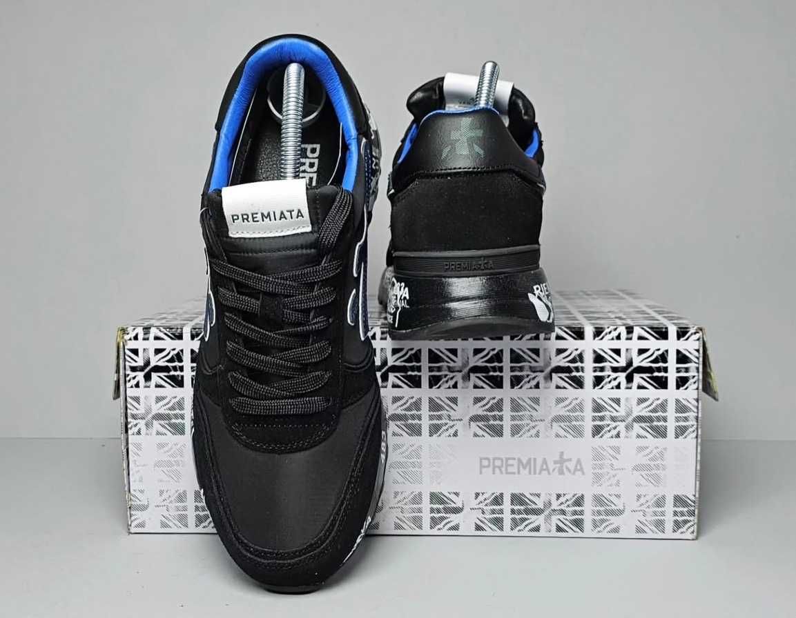 Нови мъжки обувки с кутия Premiata model Black Blue