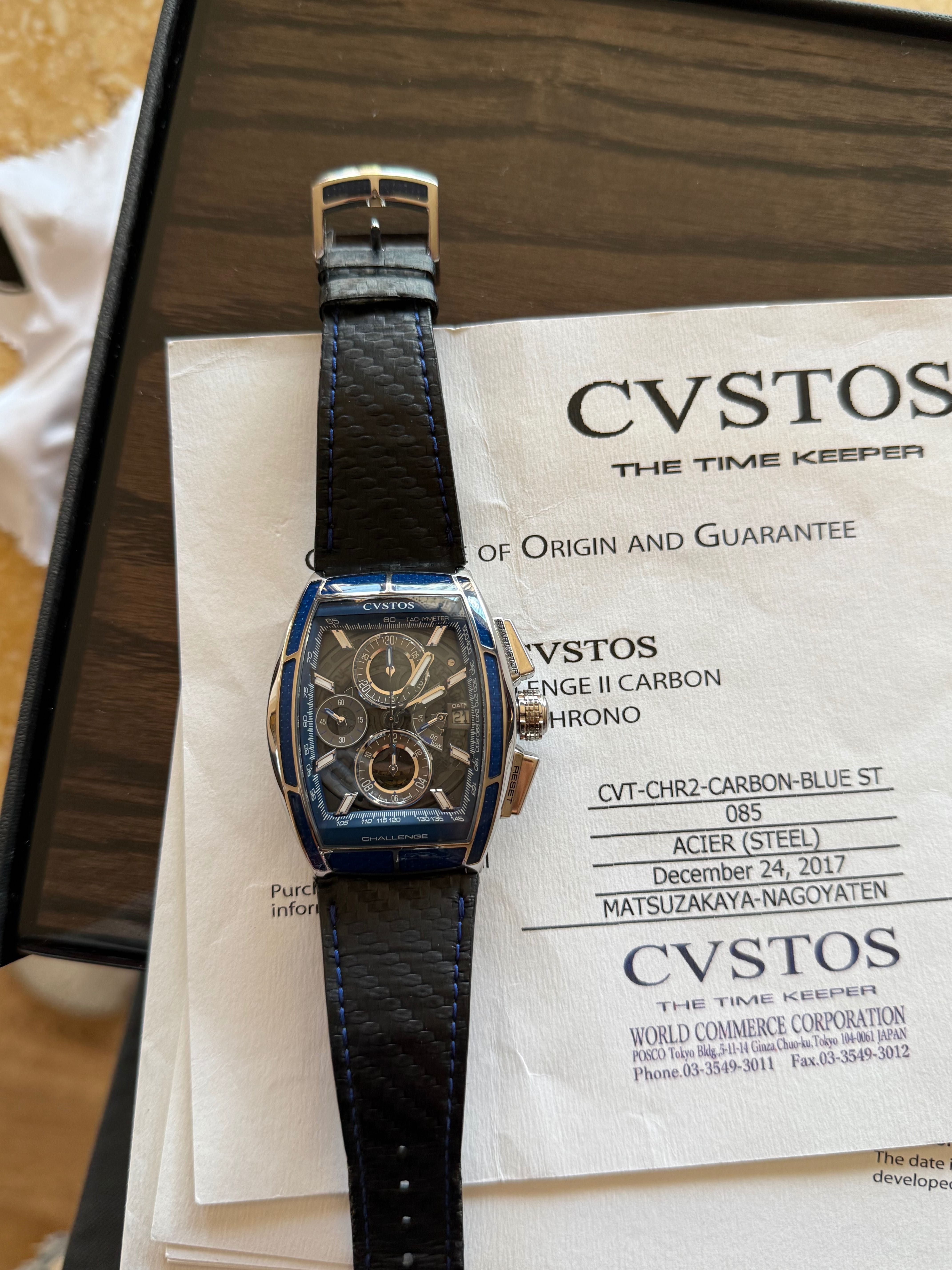 Cvstos Challenge Chrono Blue Carbon