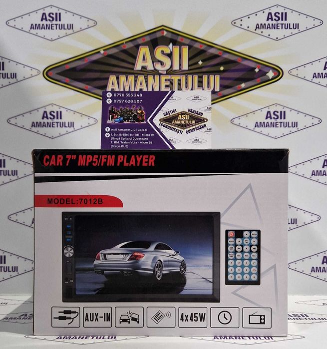 Player auto model CAR7 MP5 7012B TouchScreen 7", Bluetooth, usb, aux
