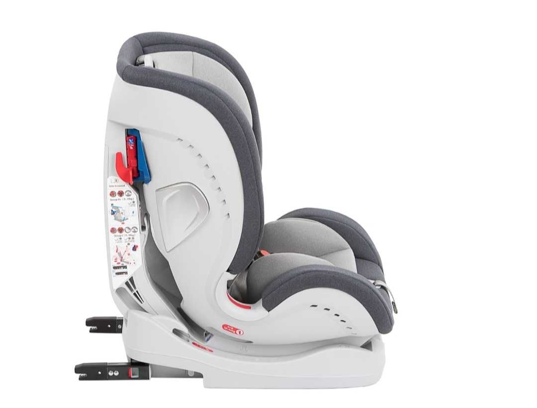 Детски стол за кола Kikka Boo 4 Fix Light Grey Melange+Isofix