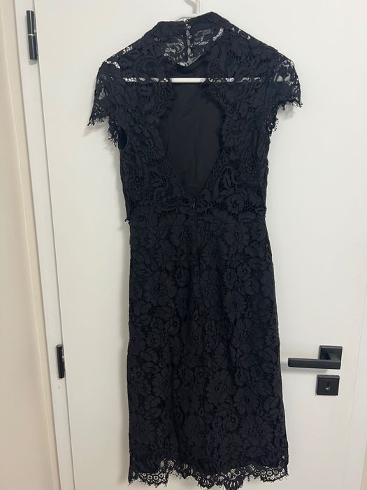 Дантелена черна рокля S