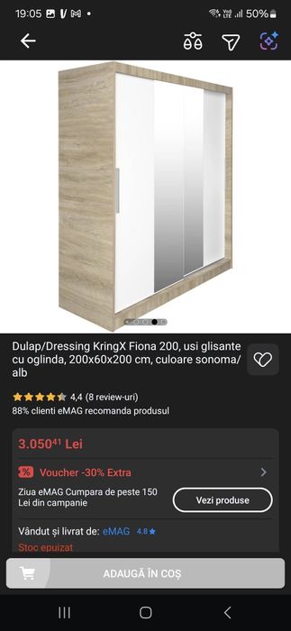 Dulap/Dressing Kring 200x60x200 nou