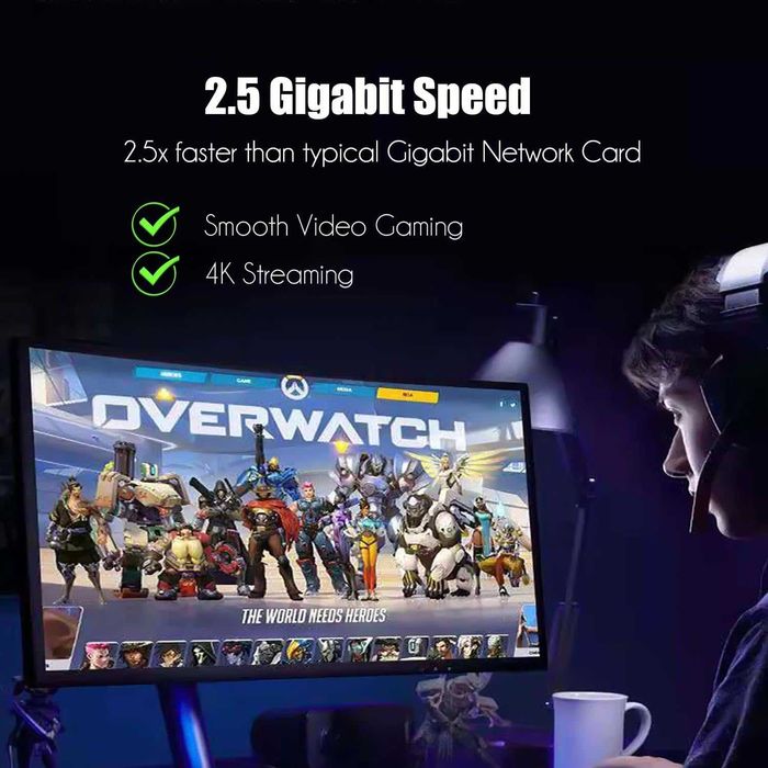 Placă rețea PCIe GLOTRENDS LE8445 4 port 2.5Gb LAN RJ45 Gigabit Ethern