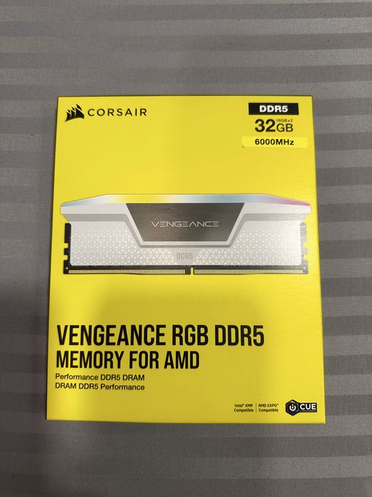 Memorie RAM Corsair Vengeance RGB White 32GB DDR5 6000MHz CL30