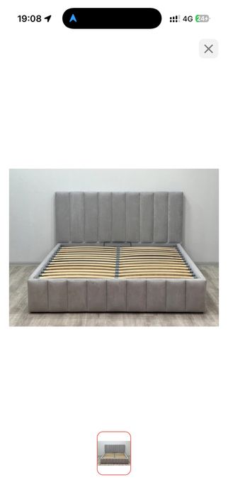 Продам двуспальную кровать 200×200 с матрасом и подъёмным механизмом