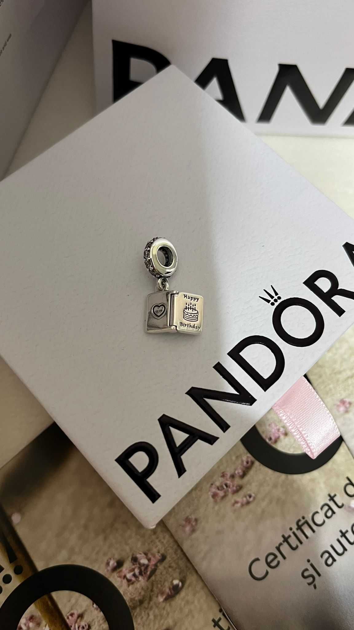 Charm/pandativ Pandora Happy birthday si Floare