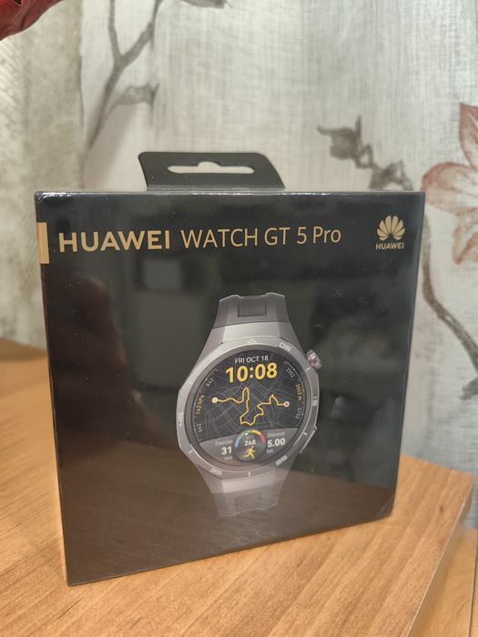 Смарт часы HUAWEI GT 5 Pro (46mm) черный ремешок