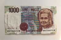 De vanzare bancnota 1000 lire an 1990