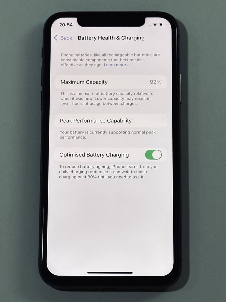 iPhone XS Black 256GB 92% battery