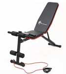Banca exercitii reglabila FitTronic B230, pliabila,corzi brate incluse