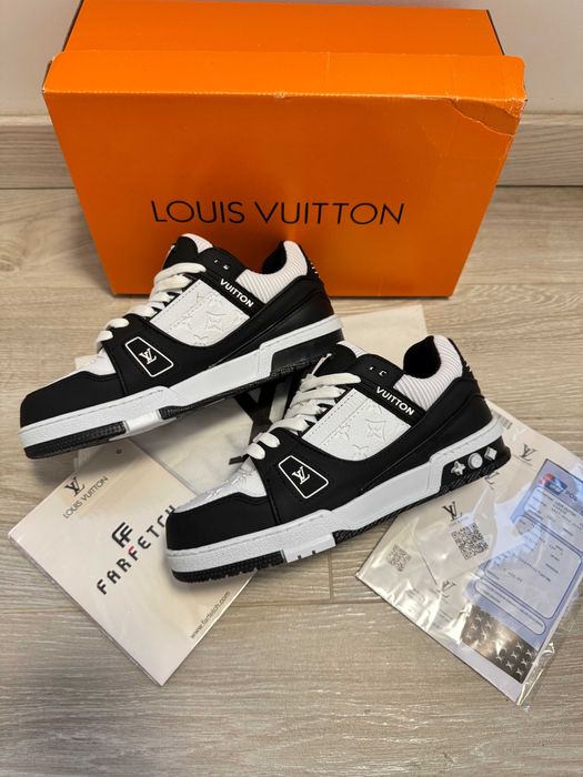 Adidasi Louis Vuitton Trainer Sneaker Black-White Produs Nou-Full Box