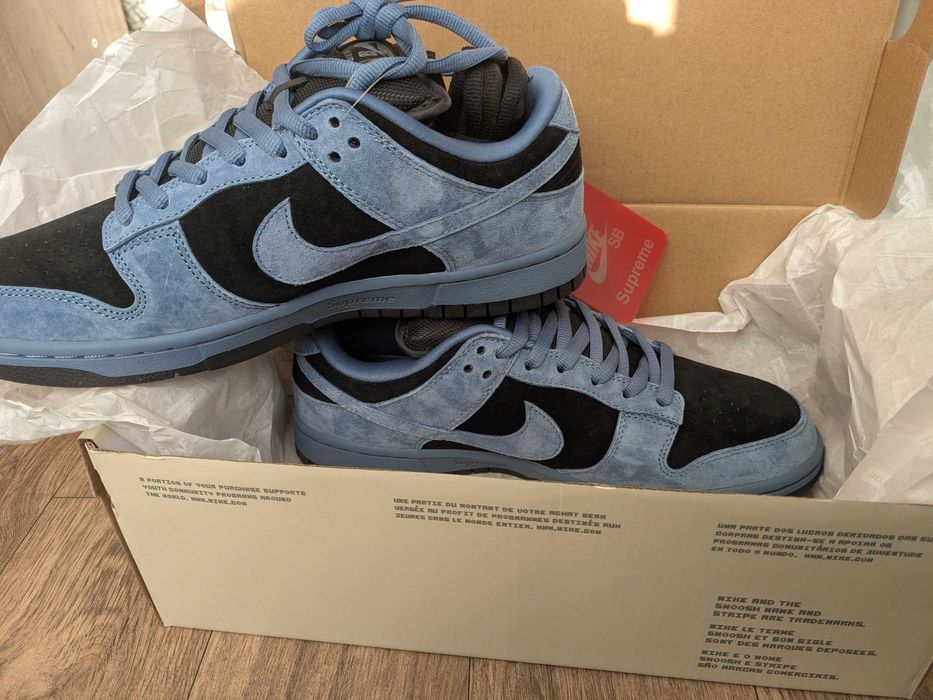 Nike Supreme SB Dunk Low 42.5 Ocen Fog North America Exclusive 25FW