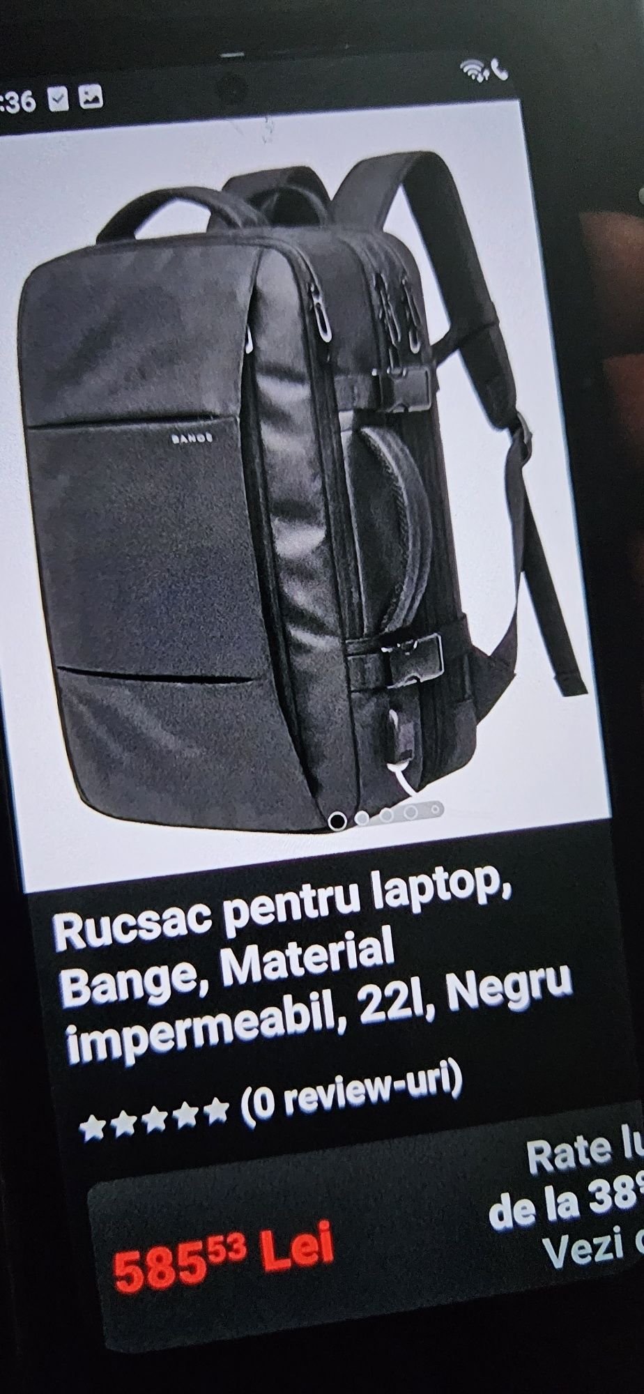 Rucsac multifunctional și impermeabil Bange Hauer Black