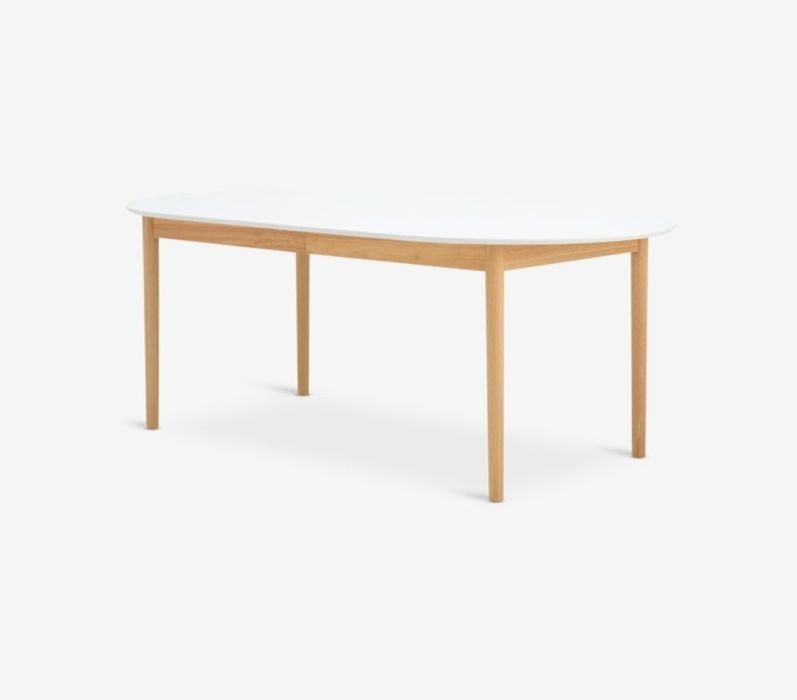 Кухненска маса MARSTRAND 100x200/280 бяло/натурал