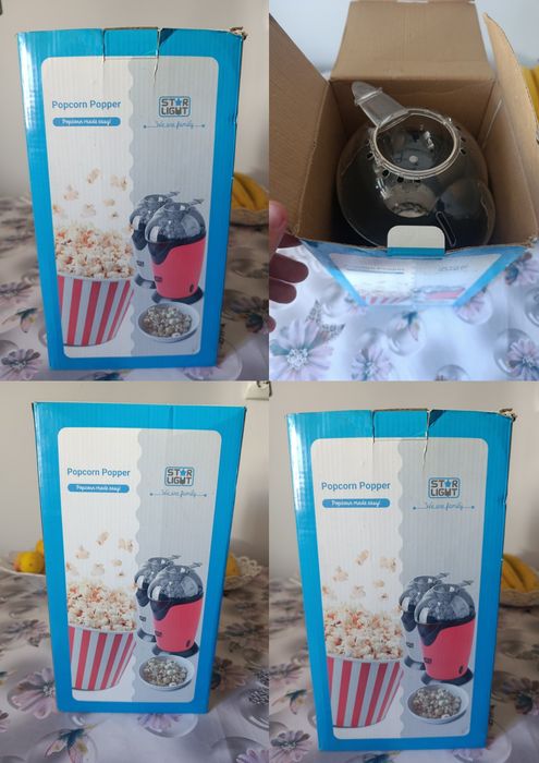 Aparat de făcut popcorn Star-Light PM-1200R, 1200W, roșu