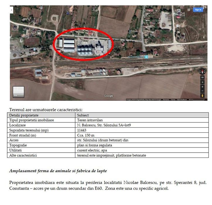 Bloc de active Fabrica de Lapte si Zootehnie