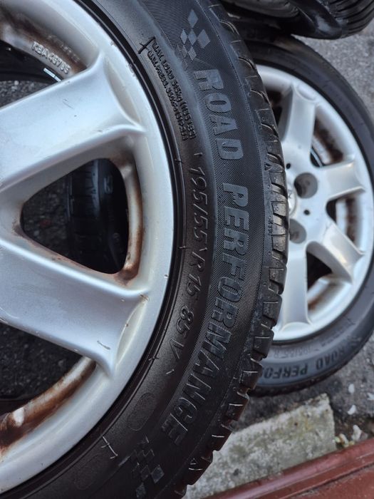 Jante aliaj + cauciucuri 4x108 R15