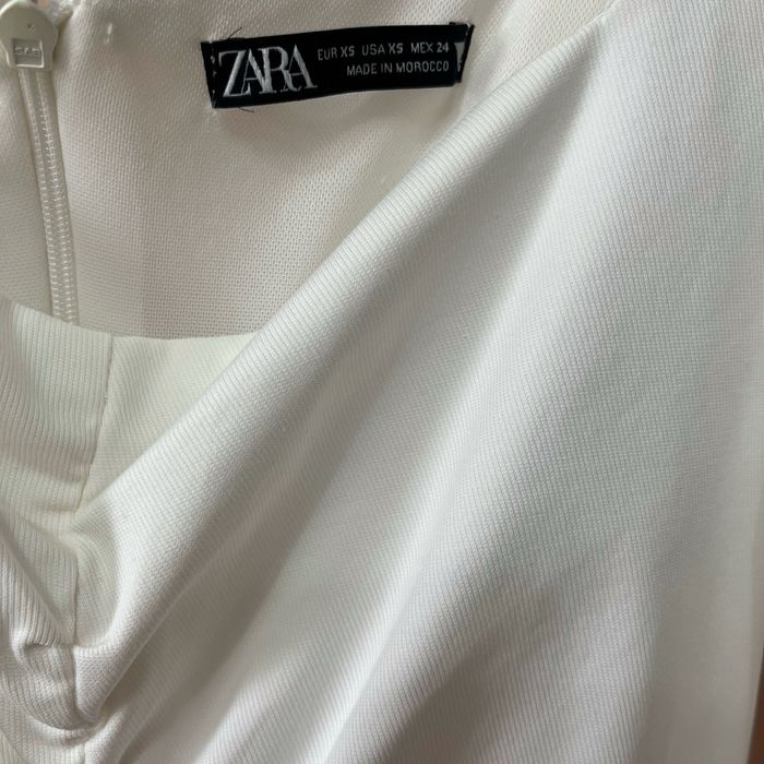Rochie albă scurtă - Zara - Purtată o singură dată - Fără defecte- XS