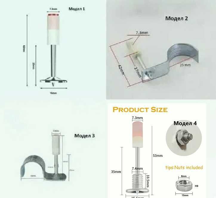 Пистолет за забиване на пирони със заряд в дърво метал бетон+50 пирона