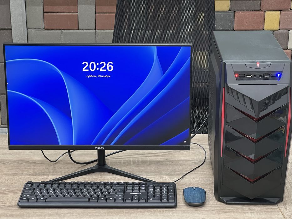 Продам компьютер, i3, DDR 8GB, SSd 240GB, монитор 24 75гц,новая