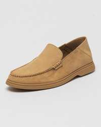 BOSS - Pantofi loafer de piele nabuc cu aspect texturat, Bej 42