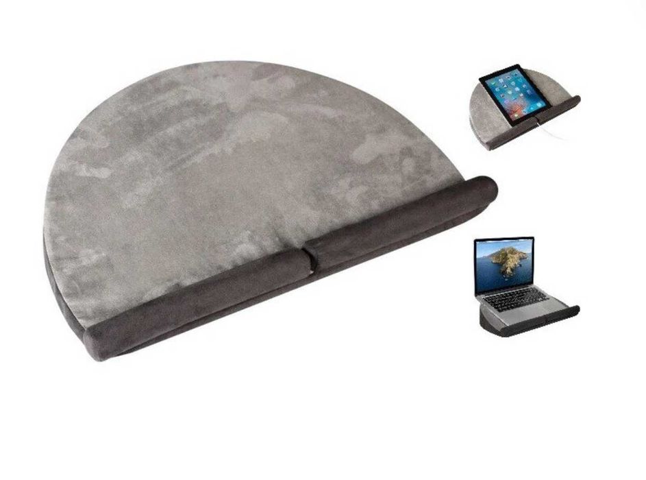 Perna suport laptop, Thinking Gifts, gri, 40x28x10cm NOUA SIGILATA