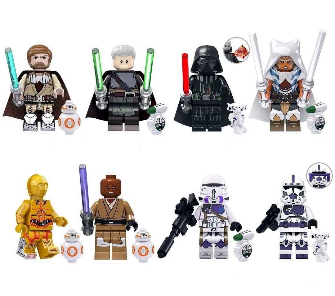 Set 8 Minifigurine tip Lego Star Wars cu Rahm Kota, C3PO si BB-8