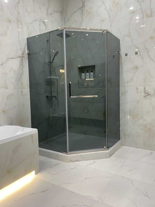 Душевая кабина на заказ,Перегородка из стекла,Зеркало,Ванная шторка