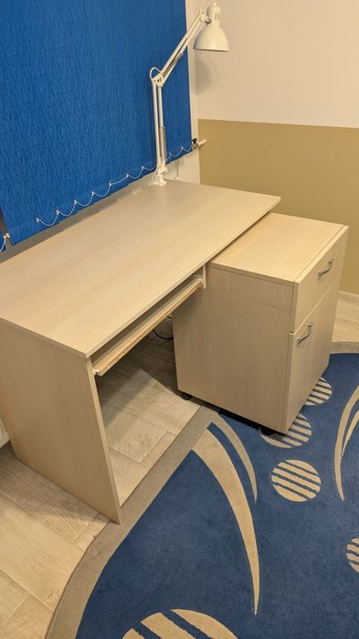 Vand birou pal culoare frasin alb + dulap