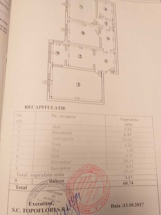 Vand apartament cu 3 camere