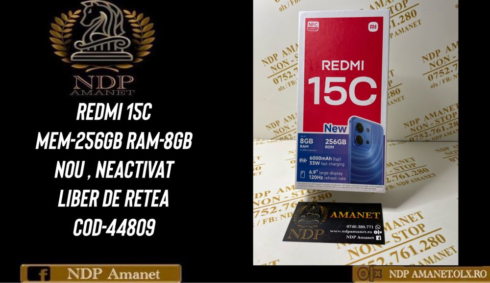 NDP Amanet Braila Redmi 15C 256gb  NOU (44809)