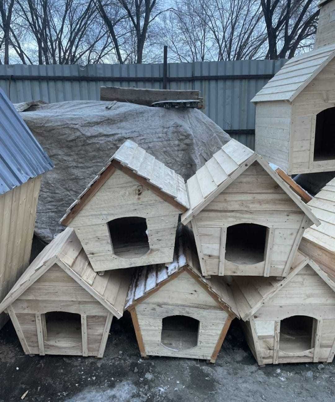 Будка для собак утепленый домик для маленьких собак на зиму теплое