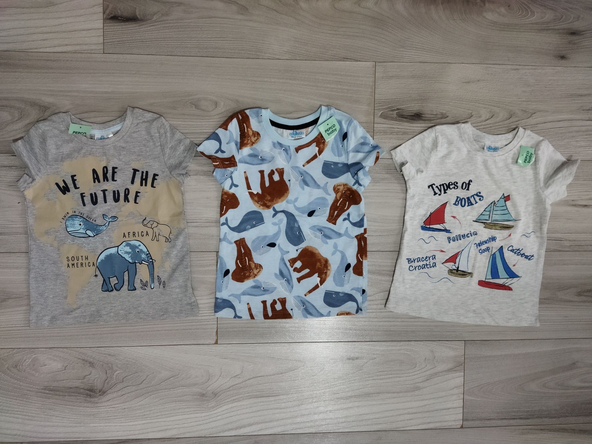 Set 3 tricouri noi Pepco băiețel 2-3 ani mărimea 98
