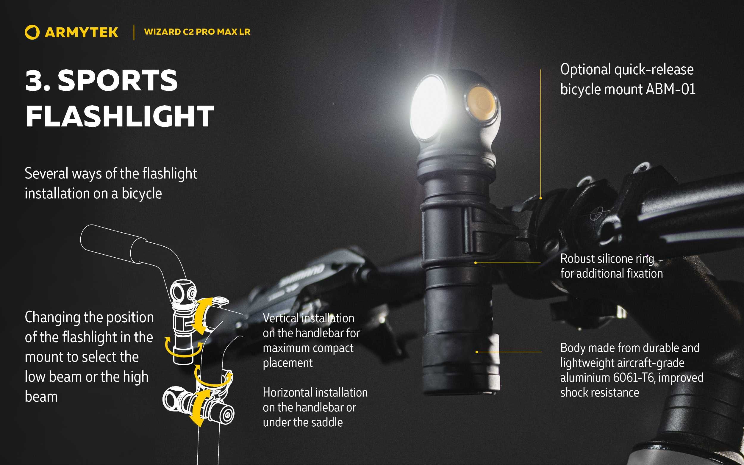 Фонарь Водонепрон, противоудар Armytek Wizard C2 Pro Max LR 4150 люмен