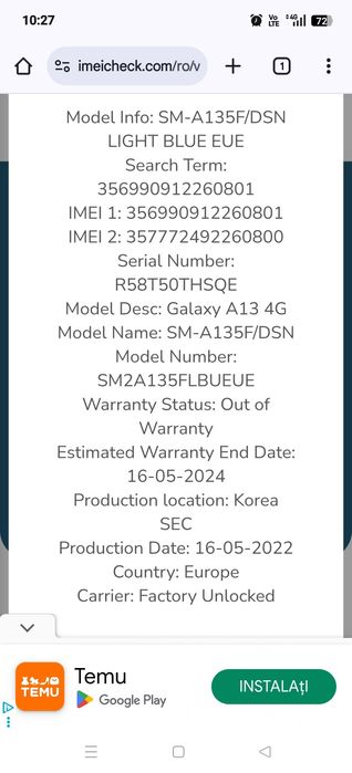 Samsung a25 5g Samsung a13 Huawei p40 pro piese dezmembrari