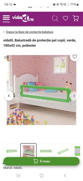 Laterala pat protecție bebe