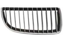 Grila radiator Bmw Seria 3 E90/E91 2004-08.2008 Model 325d, 325i, 325Xi, 330d,330i, 330Xd, 330Xi, 335d, 335i, 335Xi, partea dreapta, crom/crom/negru, 51137120010, 204005-4