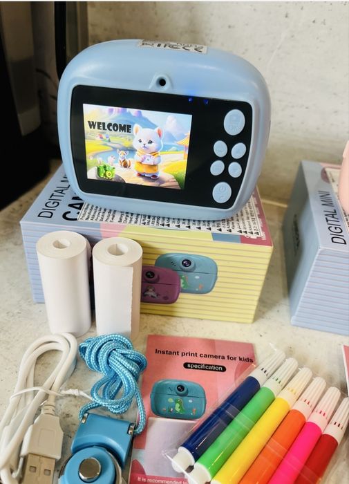 3 в 1 Детски фотоапарат с моментен термо печат