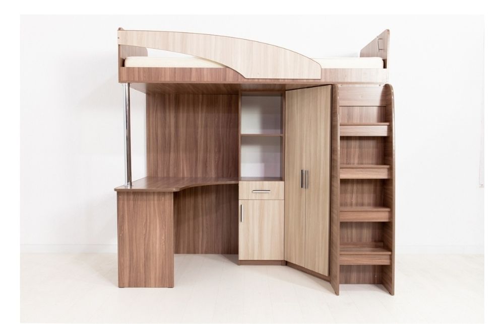 Кровать детская 3в1 двухъярусная