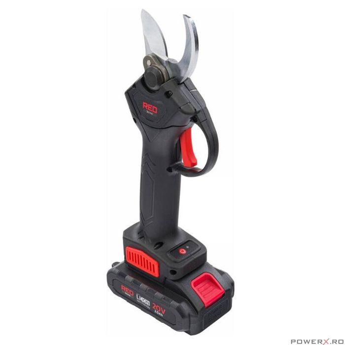 Foarfeca electrica pentru taiat crengi cu 2 x acumulatori 2 Ah, 30mm